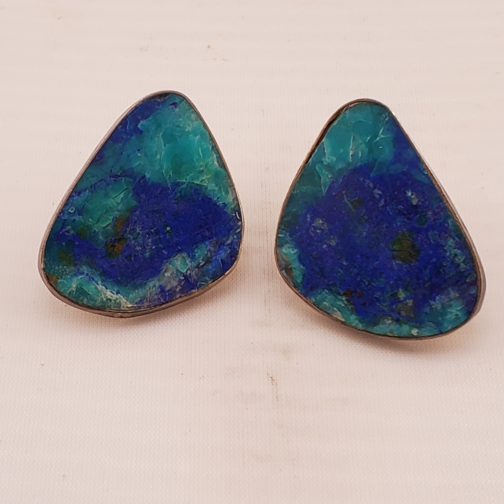 Nick Garcia Sterling Azurite Turquoise Earrings